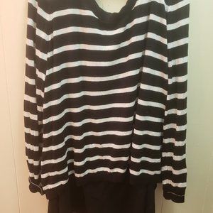 Torrid black and white stripe sweater......